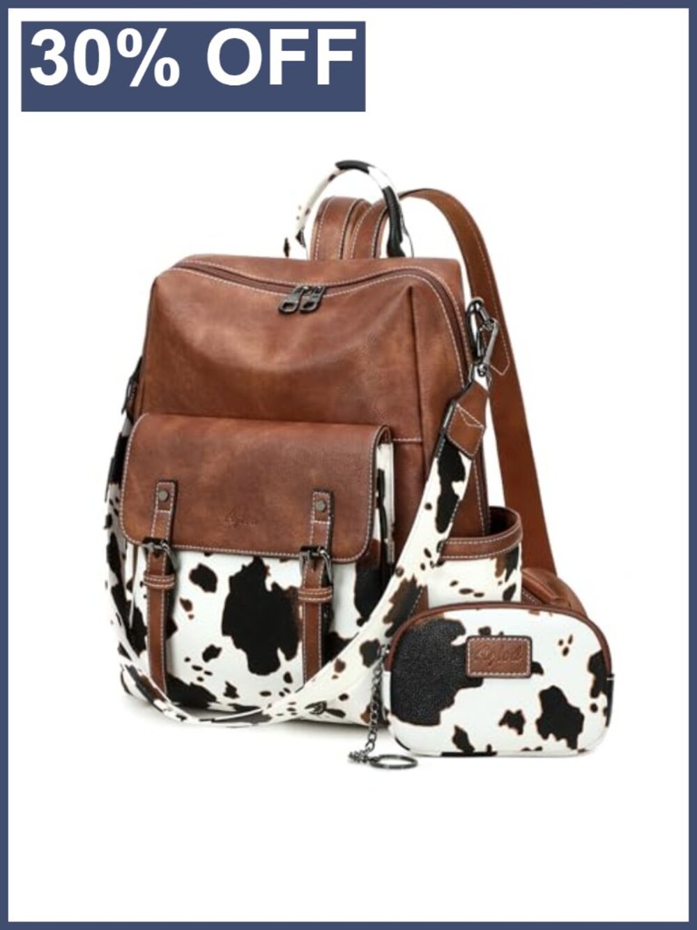Faux Leather Backpack Purse for Women Large Travel Shoulder Bag